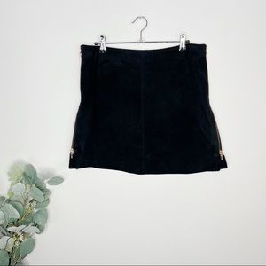 BlankNYC Black Suede Mini Skirt